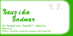 nauzika bodnar business card